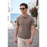 Buratti Pamuklu Regular Fit Göğüs Cepli Düğmeli Polo T Shirt Erkek Polo T Shirt 4565001 - Kahve
