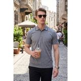 Buratti Pamuklu Regular Fit Göğüs Cepli Düğmeli Polo T Shirt Erkek Polo T Shirt 4565001 - Koyu Siyah - 5XL