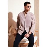 Buratti Pamuklu Regular Fit Hakim Yaka Erkek Gömlek CF24S127702 TOPRAK