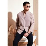 Buratti Pamuklu Regular Fit Hakim Yaka Gömlek Erkek Gömlek CF24S127702 - Toprak