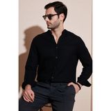 Buratti Pamuklu Regular Fit Hakim Yaka Gömlek Erkek Gömlek CF25S127702 - XL - Siyah