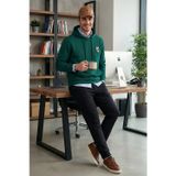 Buratti Pamuklu Regular Fit Kanguru Cepli Kapüşonlu Erkek Sweat 6141006B PETROL