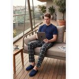 Buratti Pamuklu Regular Fit Kareli Kısa Kollu Pijama Takımı Erkek PİJAMA TAKIMI 6096860