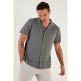 Buratti Pamuklu Regular Fit Kısa Kollu Gömlek Erkek Gömlek 5902640 - Açık Haki