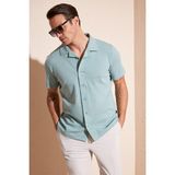 Buratti Pamuklu Regular Fit Kısa Kollu Gömlek Erkek Gömlek 5902640 - Mint