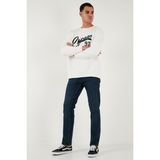 Buratti Pamuklu Regular Fit Normal Bel Boru Paça Jeans Erkek Kot Pantolon 2211C16PARMA - Lacivert - 34 / 32