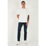 Buratti Pamuklu Regular Fit Normal Bel Boru Paça Jeans Erkek Kot Pantolon 2211C26PARMA MAVİ