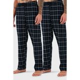 Buratti Pamuklu Regular Fit Normal Bel Düz Paça Cepli 2'li Paket Pijama Altı Erkek Pijama Altı 6574003S2 - Lacivert - Lacivert - XL