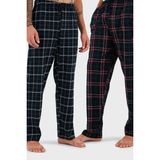 Buratti Pamuklu Regular Fit Normal Bel Düz Paça Cepli 2'li Paket Pijama Altı Erkek Pijama Altı 6574003S2 - Lacivert - Yeşil