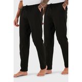 Buratti Pamuklu Regular Fit Normal Bel Düz Paça Cepli 2'li Paket Pijama Altı Erkek Pijama Altı 6574003S2 - Siyah - Siyah - XL