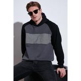 Buratti Pamuklu Regular Fit Renk Bloklu Kapüşonlu Sweat Erkek SWEAT 5905771