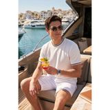 Buratti Pamuklu Regular Fit Şerit Detaylı T Shirt Erkek T Shirt 5904089 - Beyaz