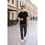 Buratti Pamuklu Regular Fit Şerit Detaylı T Shirt Erkek T Shirt 5904089 - Siyah