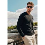 Buratti Pamuklu Regular Fit V Yaka Kazak Erkek Kazak 456202 V - Siyah - XL