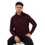 Buratti Pamuklu Regular Fit Yarım Fermuarlı Dik Yaka Kazak Erkek KAZAK 456112