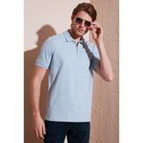 Buratti Pamuklu Regular Fit Yarım Fermuarlı Polo Yaka T Shirt Erkek Polo Yaka T Shirt 5901029 - Açık Gri - 2XL