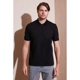 Buratti Pamuklu Regular Fit Yarım Fermuarlı Polo Yaka T Shirt Erkek Polo Yaka T Shirt 5901029 - Siyah - XL