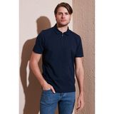 Buratti Pamuklu Regular Fit Yarım Fermuarlı Polo Yaka T Shirt Erkek Polo Yaka T Shirt 5902972 - İndigo