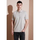 Buratti Pamuklu Regular Fit Yarım Fermuarlı Polo Yaka T Shirt Erkek Polo Yaka T Shirt 5902972 - Taş