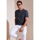 Buratti Pamuklu Regular Fit Yarım Fermuarlı T Shirt Erkek T Shirt 5902653 - 2XL - Antrasit