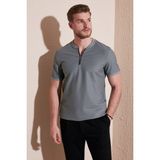 Buratti Pamuklu Regular Fit Yarım Fermuarlı T Shirt Erkek T Shirt 5902653 - Açık Haki