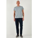 Buratti Pamuklu Regular Fit Yüksek Bel Düz Paça Çimalı Jogger Erkek Pantolon 5908058 LACİVERT