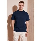 Buratti Pamuklu Relaxed Fit Sıfır Yaka T Shirt Erkek T Shirt 5905446 - İndigo