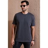 Buratti Pamuklu Relaxed Fit Sıfır Yaka T Shirt Erkek T Shirt 5905446 - Koyu Antrasit