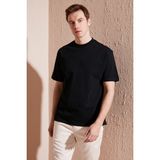 Buratti Pamuklu Relaxed Fit Sıfır Yaka T Shirt Erkek T Shirt 5905446 - Siyah