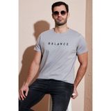 Buratti Pamuklu Slim Fit Bisiklet Yaka T Shirt Erkek T Shirt 541BALANCE - Açık Gri