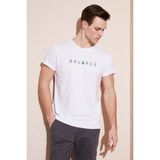 Buratti Pamuklu Slim Fit Bisiklet Yaka T Shirt Erkek T Shirt 541BALANCE - Beyaz