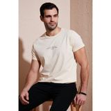 Buratti Pamuklu Slim Fit Bisiklet Yaka T Shirt Erkek T Shirt 541IFIT - Bej