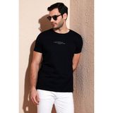 Buratti Pamuklu Slim Fit Bisiklet Yaka T Shirt Erkek T SHİRT 541IFIT - Siyah
