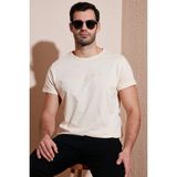 Buratti Pamuklu Slim Fit Bisiklet Yaka T Shirt Erkek T Shirt 541TACTICAL - Bej