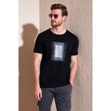 Buratti Pamuklu Slim Fit Bisiklet Yaka T Shirt Erkek T Shirt 646R7930 - Siyah