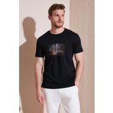 Buratti Pamuklu Slim Fit Bisiklet Yaka T Shirt Erkek T SHİRT 646R8120