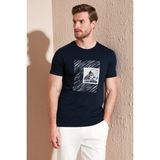 Buratti Pamuklu Slim Fit Bisiklet Yaka T Shirt Erkek T Shirt 646R8320 - Lacivert