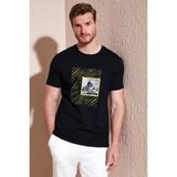 Buratti Pamuklu Slim Fit Bisiklet Yaka T Shirt Erkek T Shirt 646R8320 - Siyah