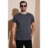 Buratti Pamuklu Slim Fit Bisiklet Yaka Yazılı T Shirt Erkek T SHİRT 541ENJOY