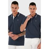 Buratti Pamuklu Slim Fit Düğmeli 2'li Paket Polo Yaka T Shirt Erkek Polo Yaka T Shirt 5902118S2 - Lacivert - Lacivert