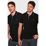 Buratti Pamuklu Slim Fit Düğmeli 2'li Paket Polo Yaka T Shirt Erkek Polo Yaka T Shirt 5902118S2 - Siyah - Siyah