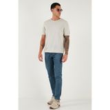 Buratti Pamuklu Slim Fit Normal Bel Dar Paça Jeans Erkek Kot Pantolon 1124C041NAPOLI - Mavi - 31 - 32