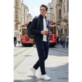 Buratti Pamuklu Slim Fit Normal Bel Daralan Paça Çimalı Erkek Pantolon 5908088 LACİVERT