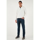 Buratti Pamuklu Slim Fit Yüksek Bel Dar Paça Jeans Erkek Kot Pantolon 3300C41TOKYO - Lacivert - 32 - 32