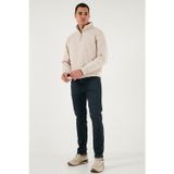 Buratti Pamuklu Slim Fit Yüksek Bel Dar Paça Jeans Erkek Kot Pantolon 3300C45TOKYO MAVİ