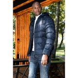 Buratti Peluş Astarlı Kapüşonlu Fermuarlı Slim Fit Şişme Mont Erkek Mont 5762010 - Lacivert