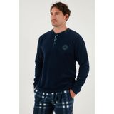 Buratti Regular Fit Bisiklet Yaka Kışlık Yumuşak Dokulu Polar Pijama Takımı Erkek PİJAMA TAKIMI 6096100