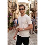 Buratti Regular Fit Bisiklet Yaka T Shirt Erkek T Shirt 5902985 - Ekru