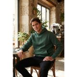 Buratti Regular Fit Kapüşonlu Kanguru Cepli İçi Tüylü Yumuşak Şardonlu Erkek Sweat 5905281 NEFTİ