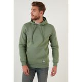Buratti Regular Fit Kapüşonlu Kanguru Cepli İçi Tüylü Yumuşak Şardonlu Sweat Erkek SWEAT 5905281 - Elma Yeşili